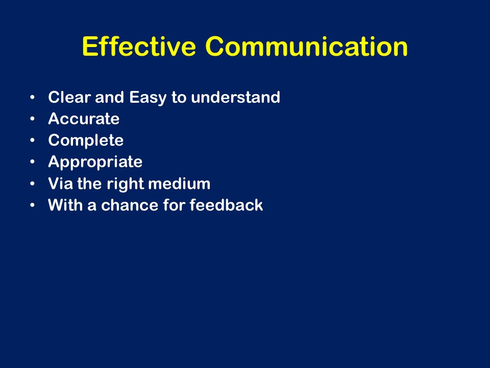 Effective communication business studies